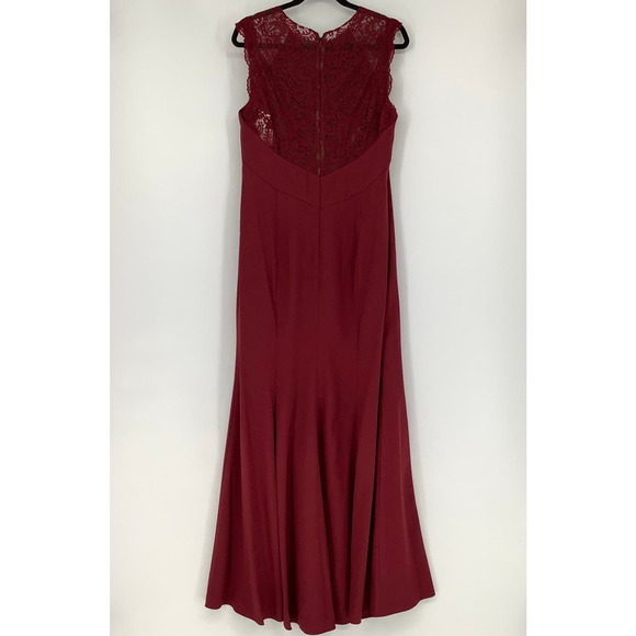 NEW! Dessy Collection Size 14 Sleeveless Lace Back Trumpet Gown $278 msrp I21-10 - Picture 4 of 10